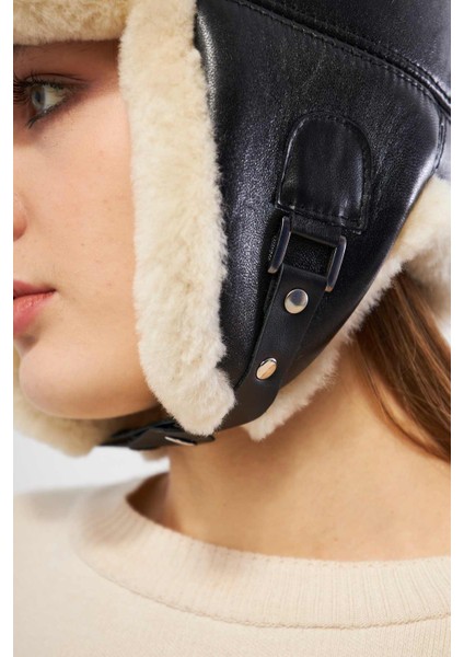 Hakiki Kürklü Unisex Şapka 23SP01