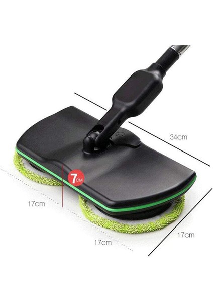 16 Adet Akülü Elektrikli Döner Paspas Süpürgesi Için Yedek Ped Kablosuz Elektrikli Döner Paspas Scrubber Pad, Mavi + Yeşil (Yurt Dışından)