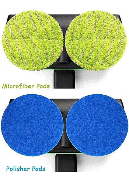 16 Adet Akülü Elektrikli Döner Paspas Süpürgesi Için Yedek Ped Kablosuz Elektrikli Döner Paspas Scrubber Pad, Mavi + Yeşil (Yurt Dışından)