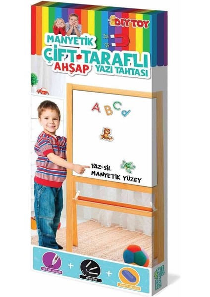 2195 Ayakli Çi̇ft Tarafli Manẏk Ahşap Yazi Tahtasi