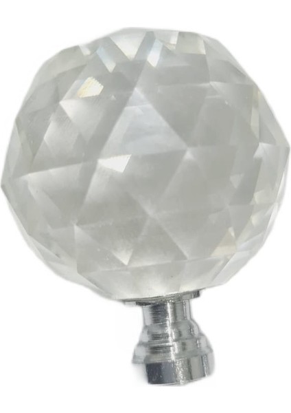 Kristal Tekli Krom Ayak 10 mm Kulp / 6 Adet