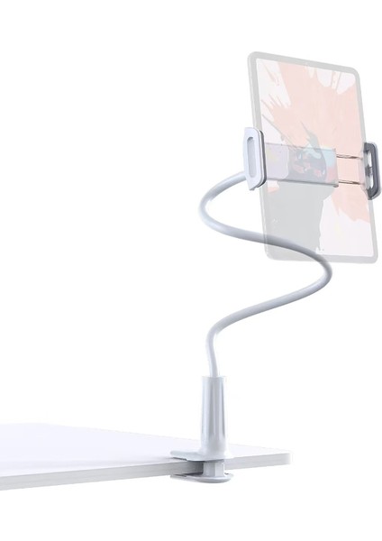 70 cm Akrobat Esnek Tablet ve Telefon Tutucu Stand Beyaz