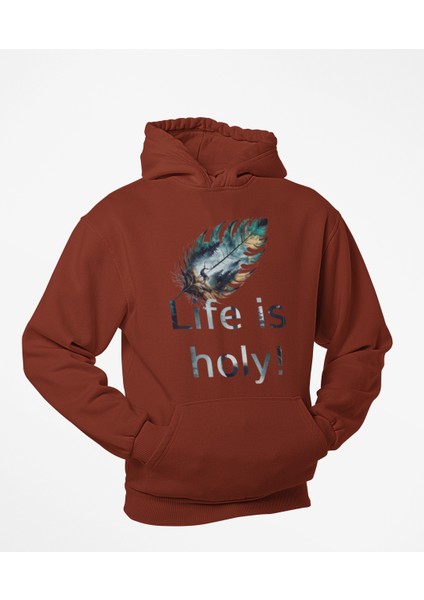 Life Is Holy!(Hayat Kutsaldır) Geyikli Tüy Temalı Sweatshirts