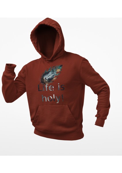 Life Is Holy!(Hayat Kutsaldır) Geyikli Tüy Temalı Sweatshirts