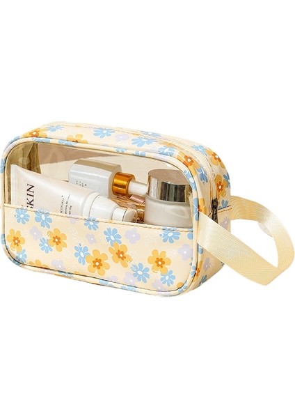 Kozmetik Çantası Pu Su Geçirmez Taşınabilir Tuvalet Çantası Büyük Kapasiteli Banyo Çantası Seyahat Taşınabilir Saklama Çantası Saklama Çantası (Yurt Dışından) fırsatları