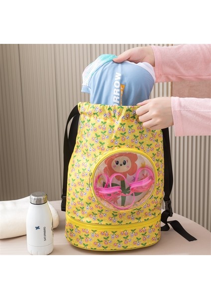 Yeni Yüzme Çantası Islak ve Kuru Ayırma Fitness Çantası Plaj Çantası Banyo Çantası Büyük Kapasiteli Yüzme Ekipmanı Saklama Çantası Sırt Çantası (Yurt Dışından)