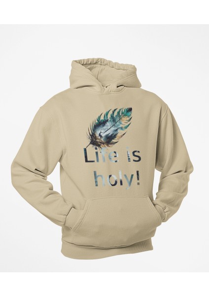 Life Is Holy!(Hayat Kutsaldır) Geyikli Tüy Temalı Sweatshirts
