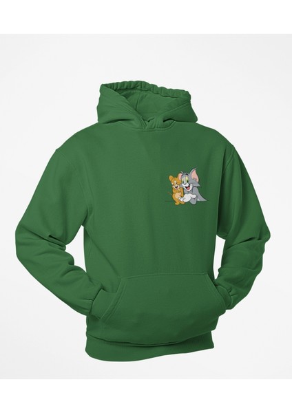 Tom ve Jerry Kapşonlu Sweatshirt