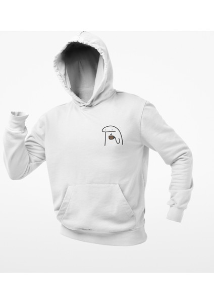 Elinde Kahve Kupalı Emoji Baskılı Sweatshirts