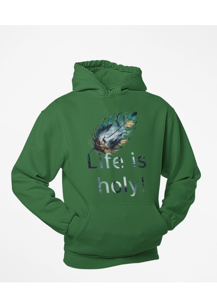 Life Is Holy!(Hayat Kutsaldır) Geyikli Tüy Temalı Sweatshirts