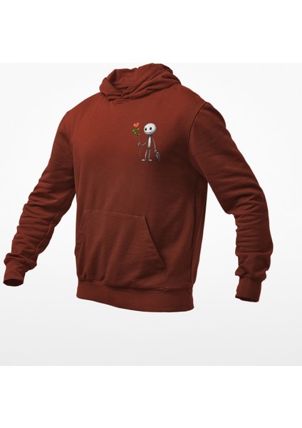 Kapüşonlu Çöp Adam Baskılı Sweatshirt modelleri