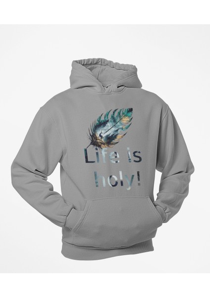 Life Is Holy!(Hayat Kutsaldır) Geyikli Tüy Temalı Sweatshirts