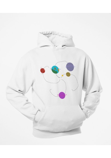 Gezegen Baskılı Sweatshirt