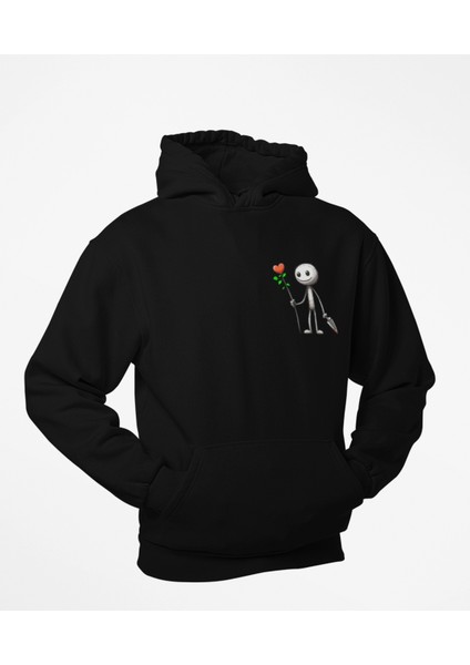 Kapüşonlu Çöp Adam Baskılı Sweatshirt fiyatları