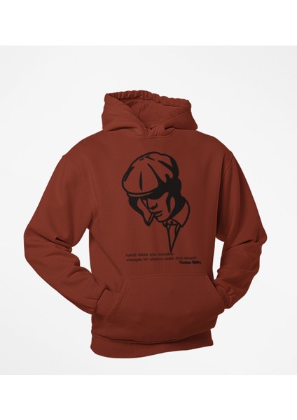 Kara Kalem Temalı Thomas Shelby 3 Iplik Sweatshirt