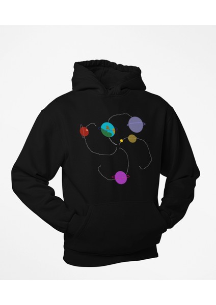 Gezegen Baskılı Sweatshirt