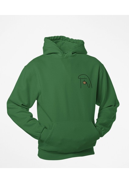 Elinde Kahve Kupalı Emoji Baskılı Sweatshirts