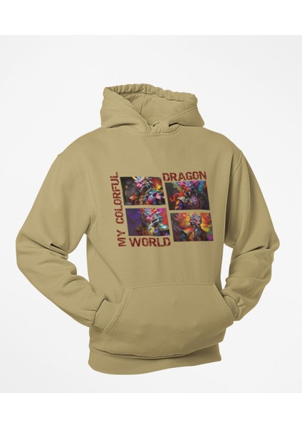 4 Parçalı Renklerin Lordu Ejderha Kanguru Cepli Sweatshirt fiyatları