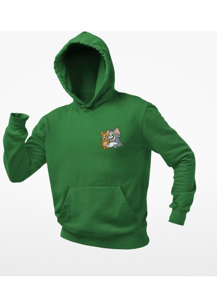 Tom ve Jerry Kapşonlu Sweatshirt