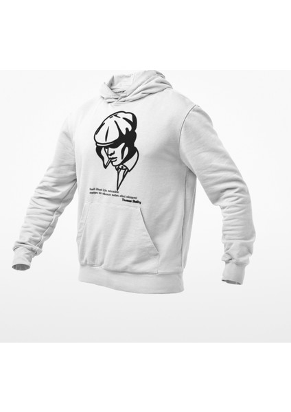 Kara Kalem Temalı Thomas Shelby 3 Iplik Sweatshirt