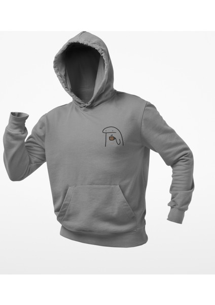 Elinde Kahve Kupalı Emoji Baskılı Sweatshirts