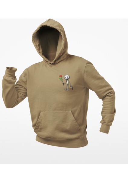 Kapüşonlu Çöp Adam Baskılı Sweatshirt modelleri