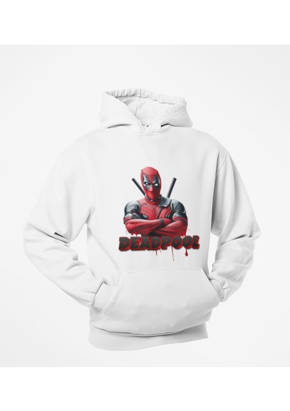 Deatpool Baskılı Kapşonlu Sweatshirt fiyatları