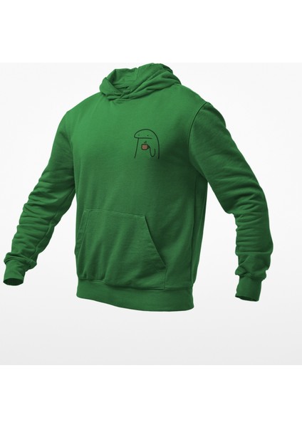 Elinde Kahve Kupalı Emoji Baskılı Sweatshirts