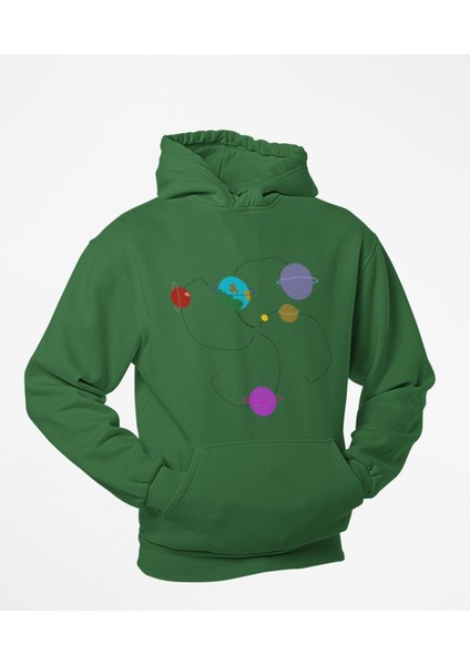 Gezegen Baskılı Sweatshirt