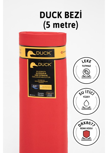 Premier Metrelik Duck Keten Kumaş Su İtici Bez 5 Metre DRK8077 -