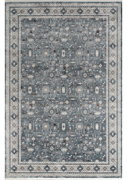 Galenda JH02C Mavi Multi Viskon Akrilik Yumuşak Dokulu Modern Halı Karademir Home