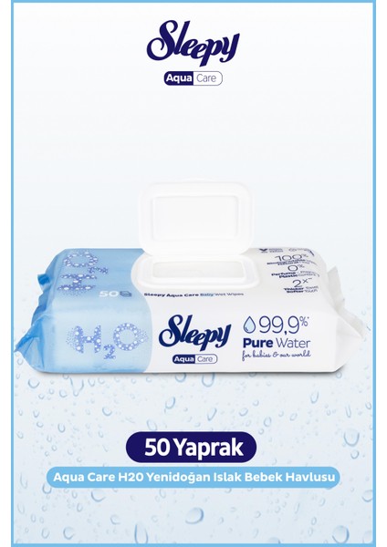 Aquacare H2O Yenidoğan Islak Bebek Havlusu 50