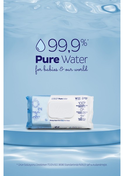 Aquacare H2O Yenidoğan Islak Bebek Havlusu 50