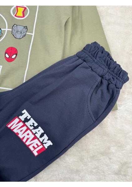 Team Karakter Baskılı Marvel 2 Iplik Mevsimlik Erkek Çocuk Ikili Takım fırsatları