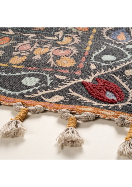 Palrı Pamuk Pamuk %100 Pamuk Kilim 120x180 Cm Siyah fırsatları