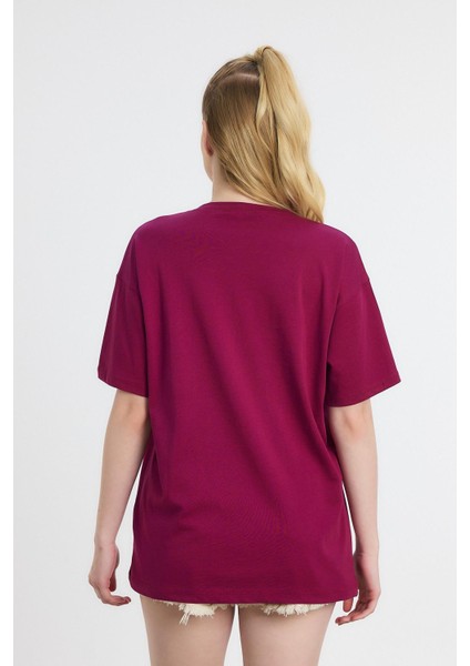 2150-21 Çiçek Nakışlı Tişört Bordo indirimleri