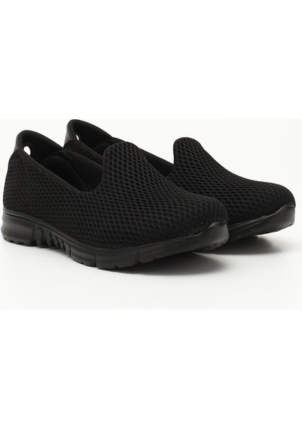 Kadın Siyah Triko Memory Foam Tabanlıklı Comfort Sneaker