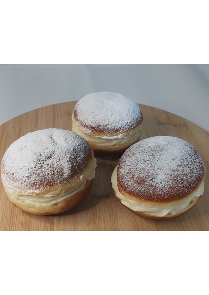 Berliner - Krapfen, Bavyera Kreması Dolgulu 4' Lü Paket, Alman Pastası. fiyatları