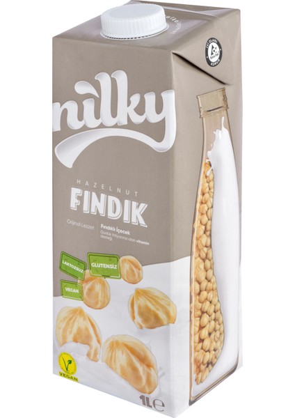 Fındık Sütü Glütensiz Bitkisel Bazlı Laktosuz Vegan 10x1 lt