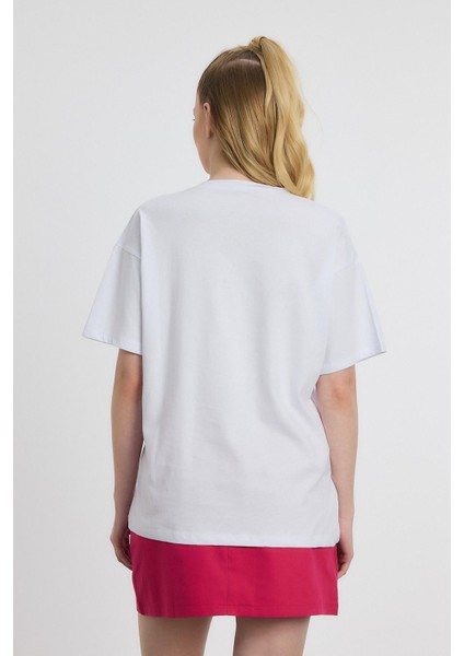 2150-21 Çiçek Nakışlı Tişört Beyaz indirimleri