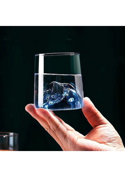 3D İçi Buz Dağı Kabartmalı Cam Bardak Kokteyl ve Meşrubat Bardağı fiyatları
