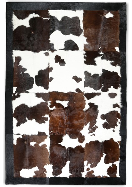 Kahverengi Dana Derisi Patchwork Halı