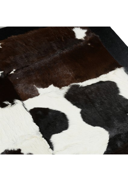 Kahverengi Dana Derisi Patchwork Halı