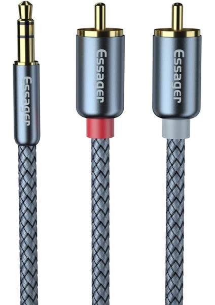 Pro Series 1 Metre 3.5mm Jack To Rca Stereo Ses Sistemi Kablosu, Amfi, Hoparlör, Tv Ses Sistemi Kablosu