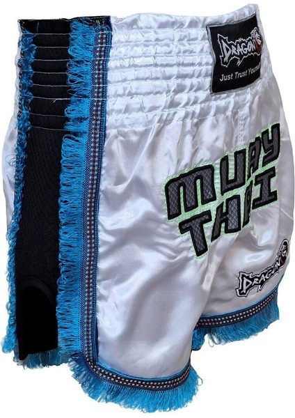 MT3020 Apache Muaythai Şort Beyaz Püsküllü Muay Thai Şortu modelleri
