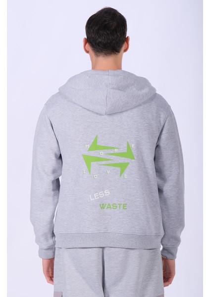 Oversize Arka Baskı Detaylı Fermuarlı Sweatshirt fırsatları