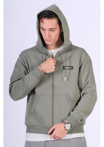 Oversize Arka Baskı Detaylı Fermuarlı Sweatshirt modelleri