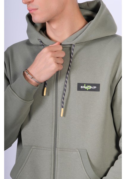 Oversize Arka Baskı Detaylı Fermuarlı Sweatshirt fiyatları