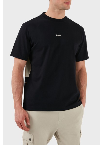 Baskılı % 100 Pamuk Regular Fit Bisiklet Yaka T Shirt Erkek T Shirt 50515981 001 fırsatları