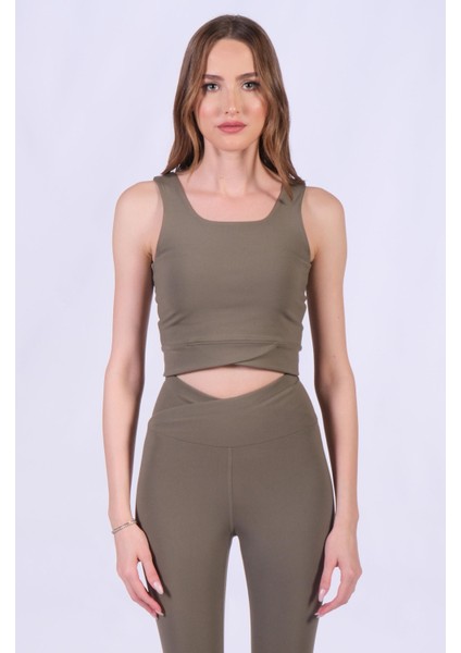 Activeup W V-Shaped Crop Top